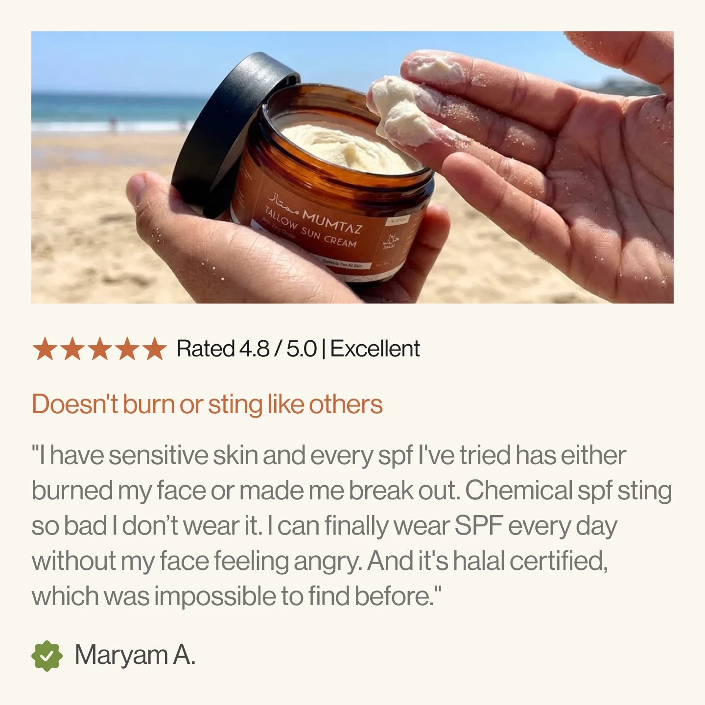 Tallow Sun Cream