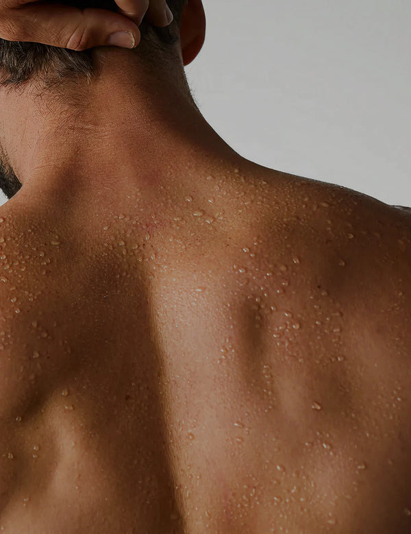 Start with damp skin